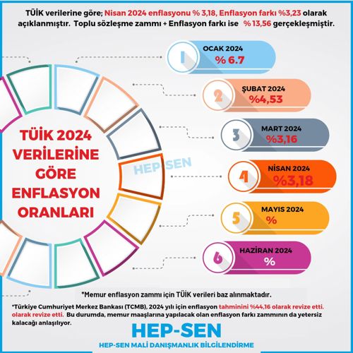 TÜİK 2024 VERİLERİNE GÖRE NİSAN AYI ENFLASYON ORANLARI